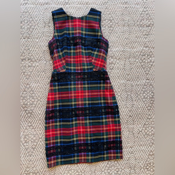J. Crew Dresses & Skirts - NWOT JCrew Dress Womens Size 0 Sheath Holiday Dress in Lurex Stewart Tartan